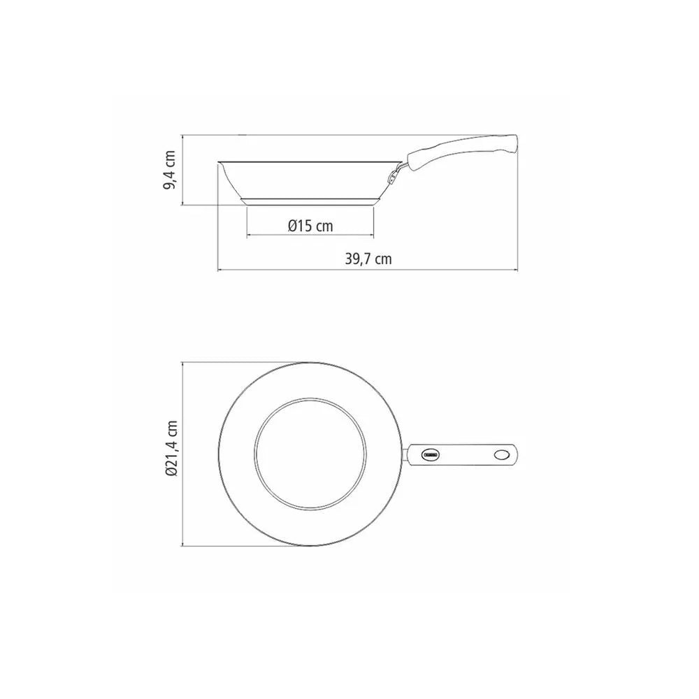 Sartén C/Rev-Antiad 20Cm diámetro -1.30 Lt Solar Silicone Tramontina