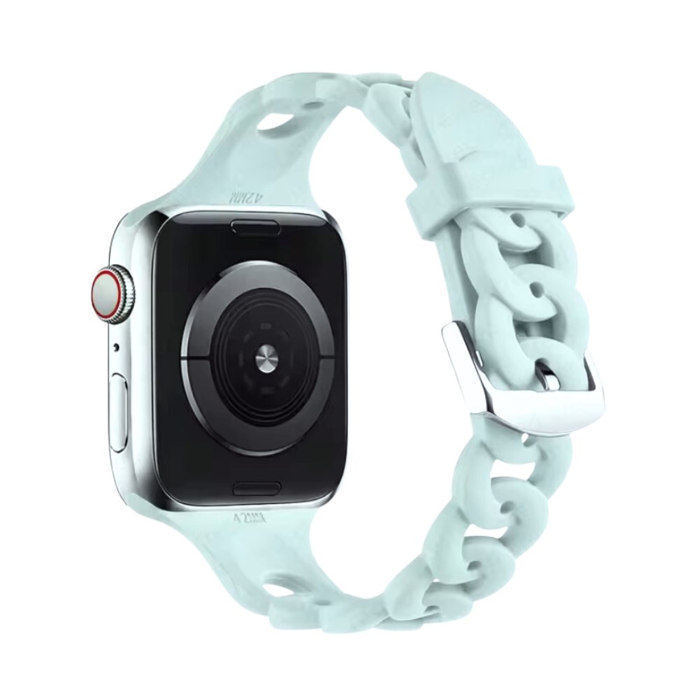 Correa de silicona en cadena para AppleWatch Serie 3/4/5/6/7/8/9/10 SE/ Ultra