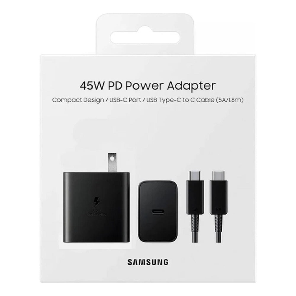 Cargador 45w con cable C a C, Samsung original, power adapter