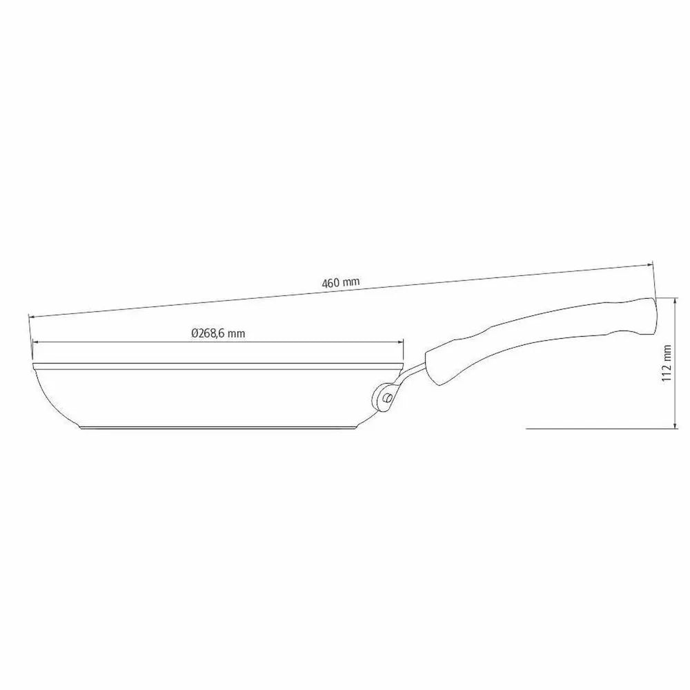 Sartén 26Cm de diámetro Monaco Induccion Rojo Tramontina