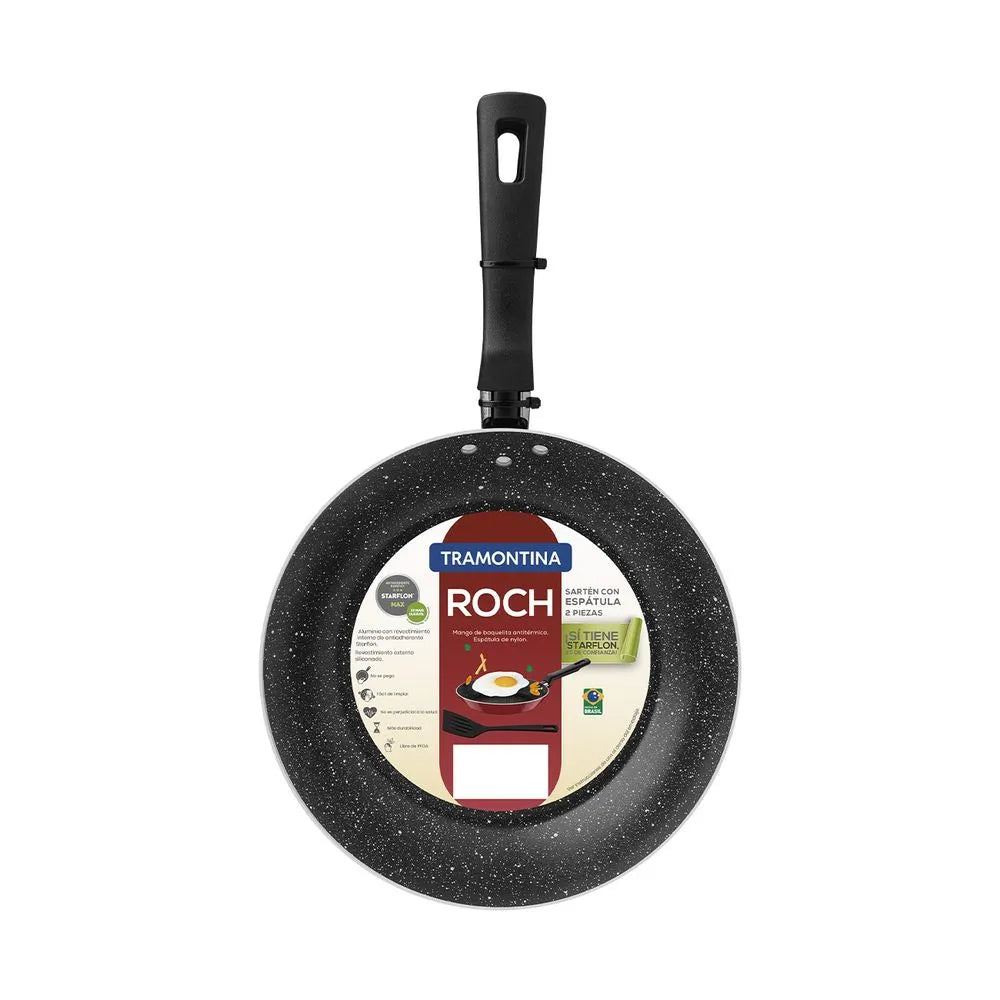 Sartén 26Cm diámetro 2Mm Rojo Roch-Loreto C/Espátula Tramontina
