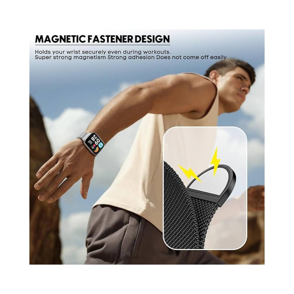 Correa de acero milanés para Redmi Watch 3 Active/ Lite