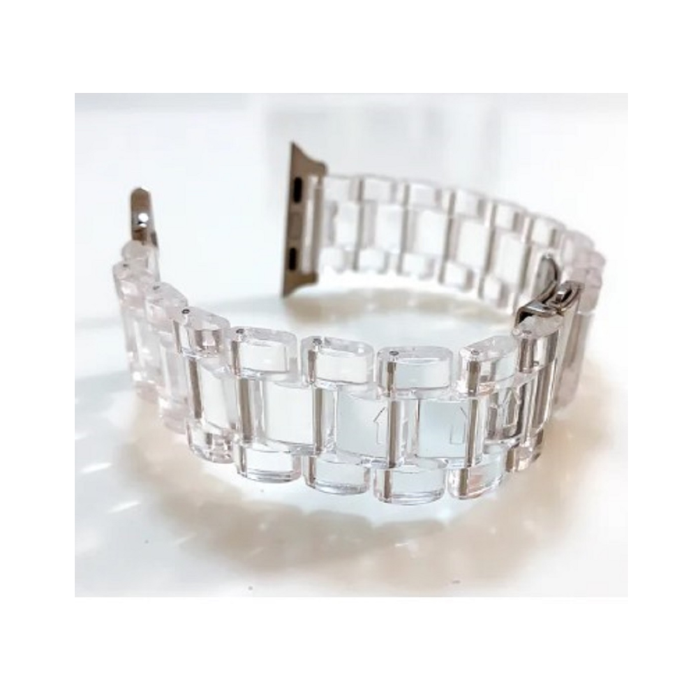 Correa de acrílico en cadena para AppleWatch Serie 3/4/5/6/7/8/9/10 SE/ Ultra