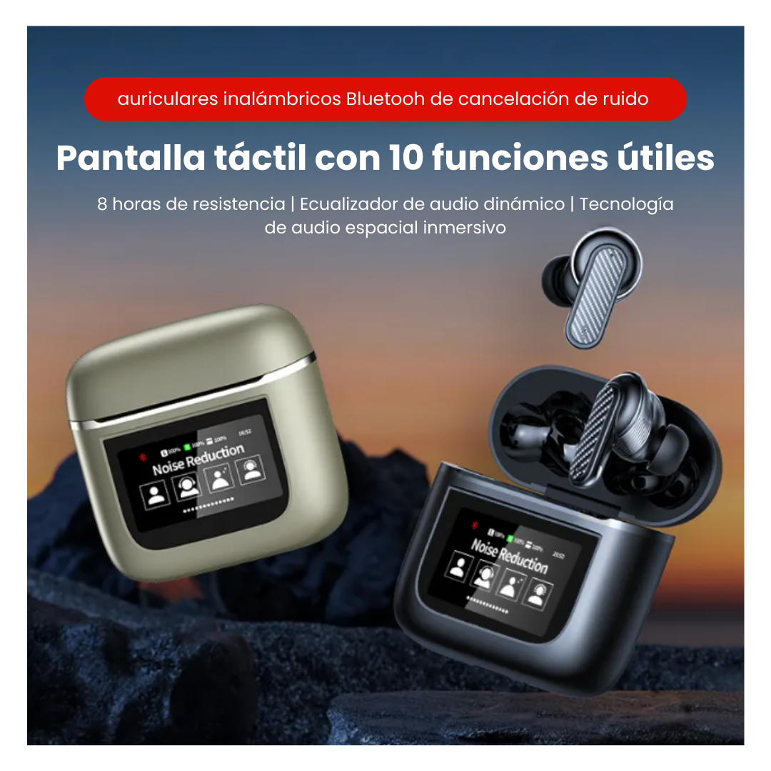 Audifonos inalámbricos con pantalla táctil YW05 - Novedad 2024