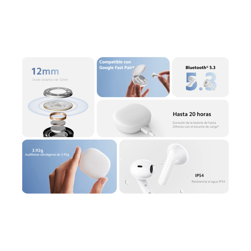 Audifonos Redmi Buds 4 Lite, Bluetooth