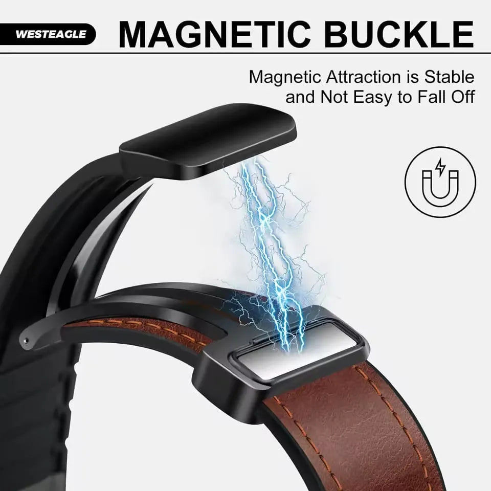 Correa De Cuero Imantada Para Samsung Galaxy Watch Ultra 47mm