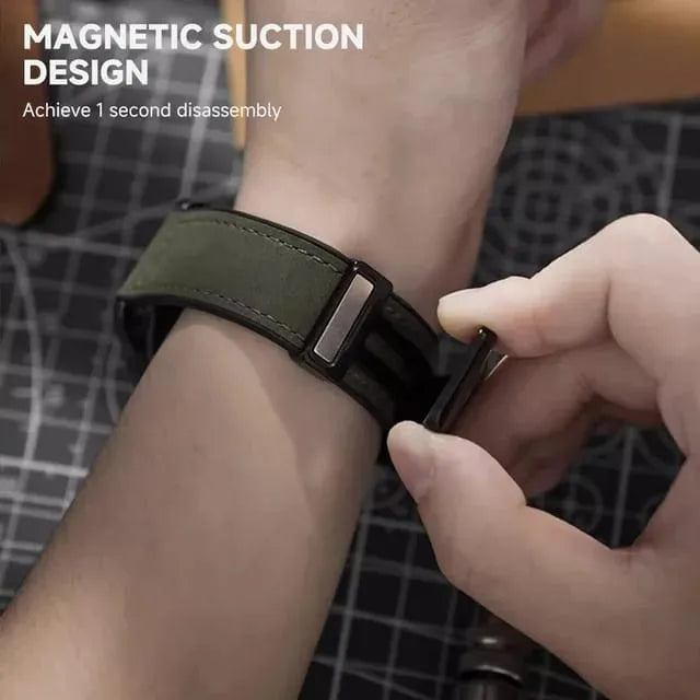 Correa De Cuero Imantada Para Samsung Galaxy Watch Ultra 47mm
