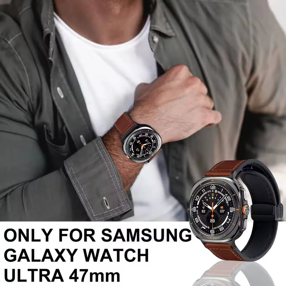 Correa De Cuero Imantada Para Samsung Galaxy Watch Ultra 47mm