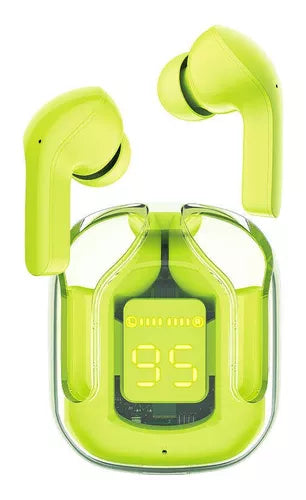 Audífonos inalámbricos Air 31, Bluetooh 5.3 de cristal con pantalla led de carga