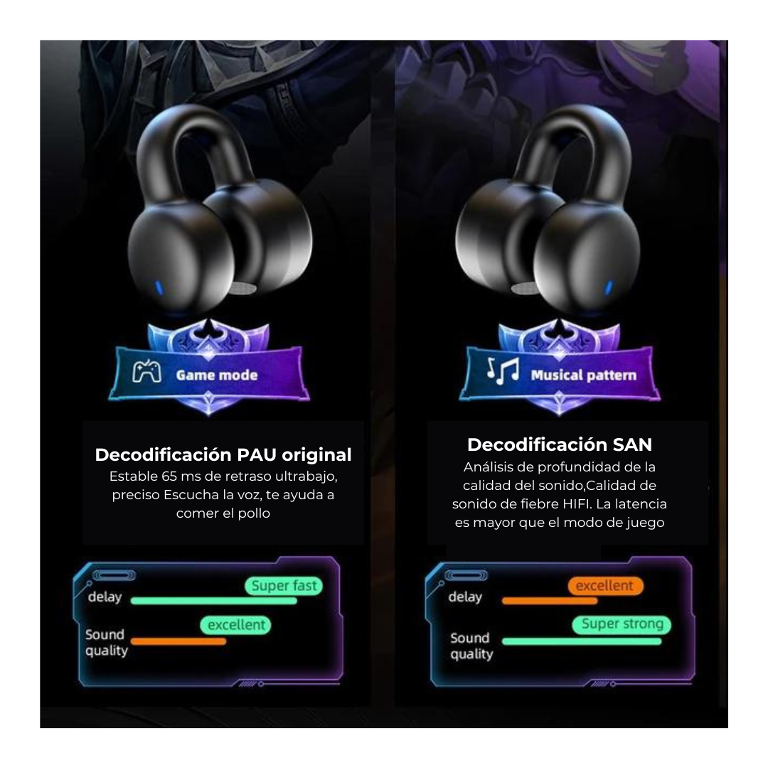 Audifonos Gamer K23 inalámbricos Bluetooth, novedad 2024