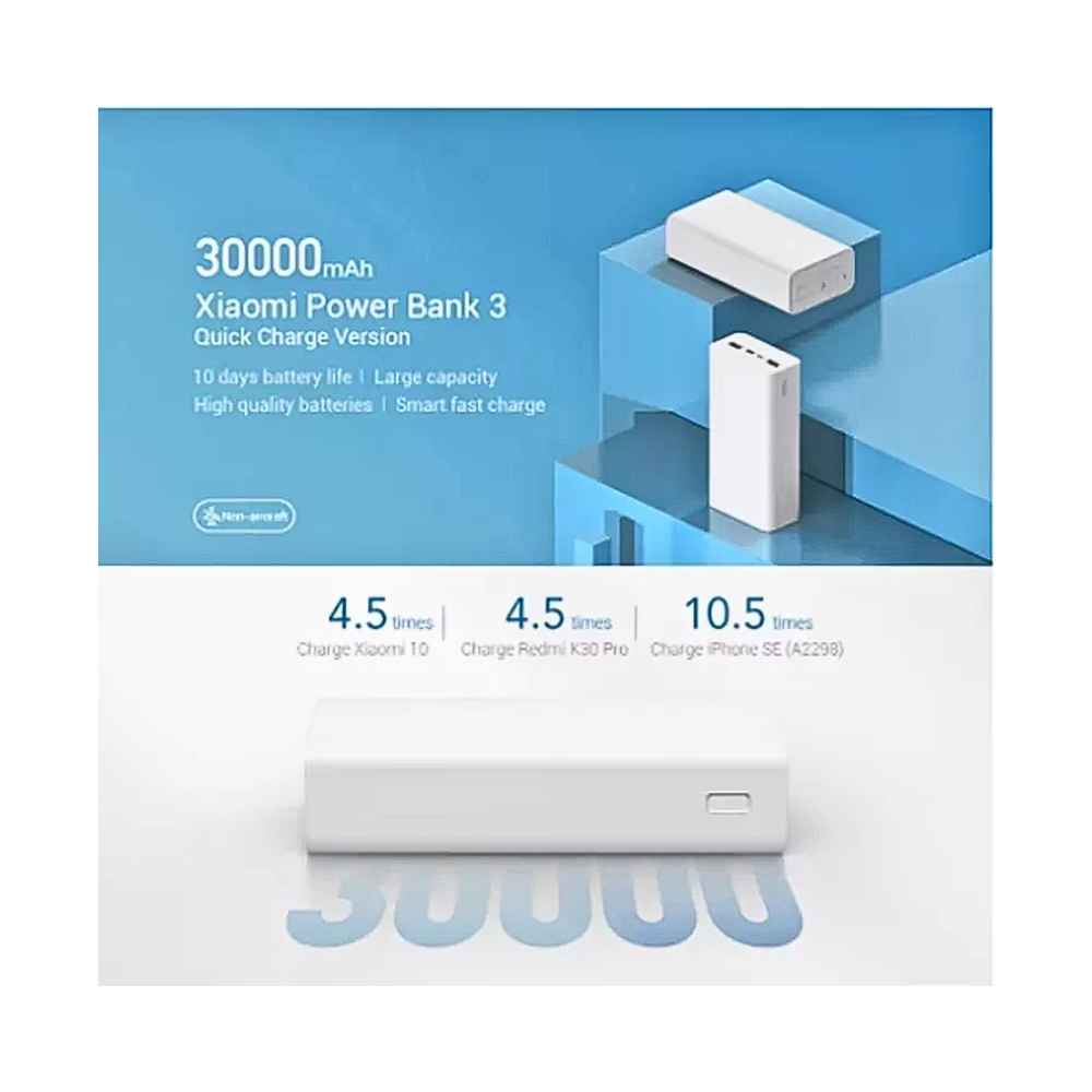 Powerbank 30000 mAh, 18 W - cargador inalámbrico Xiaomi