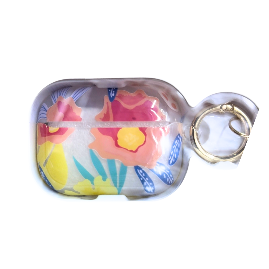 Case transparente con diseños florales, cade funda para airpods PRO 2DA/ 3RA generacion