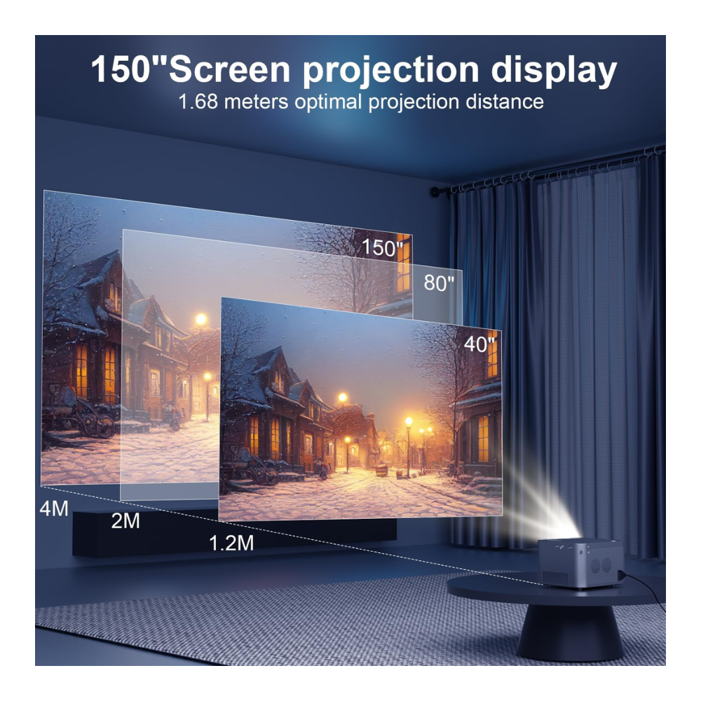 Proyector HY350 de alto brillo 1080p imagen brillante , claramente visible resolución 4K