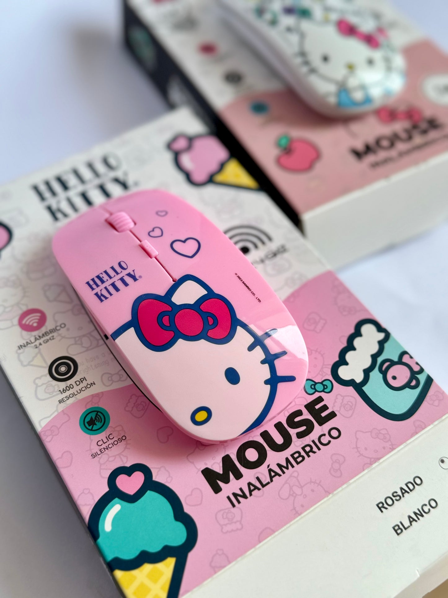 Mouse con diseño inalámbrico 24 GHZ, 1600 DPI - Original Hello Kitty