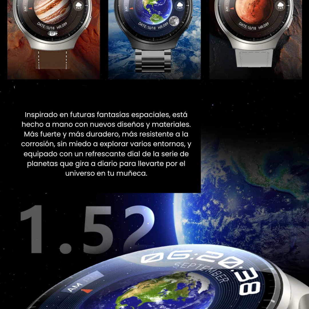 HW6 Max-reloj inteligente, dispositivo con pantalla curva Amoled novedad de 2024