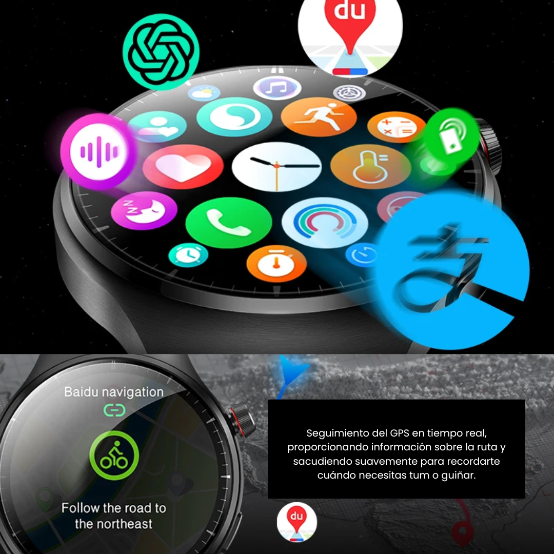 HW6 Max-reloj inteligente, dispositivo con pantalla curva Amoled novedad de 2024