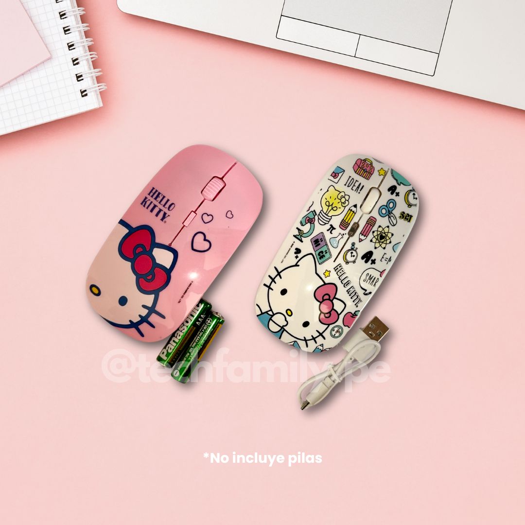 Mouse con diseño inalámbrico 24 GHZ, 1600 DPI - Original Hello Kitty
