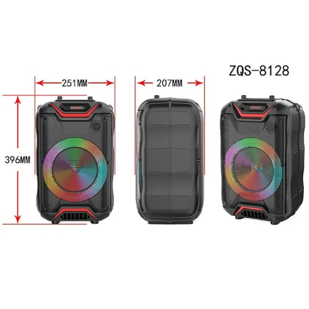 Parlante inalámbrico ZQS 8128, BLUETOOTH LUZ LED
