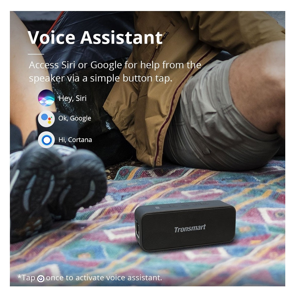 Parlante T2 plus Tronsmart, portatil inalámbrico, Bluetooh, waterproof