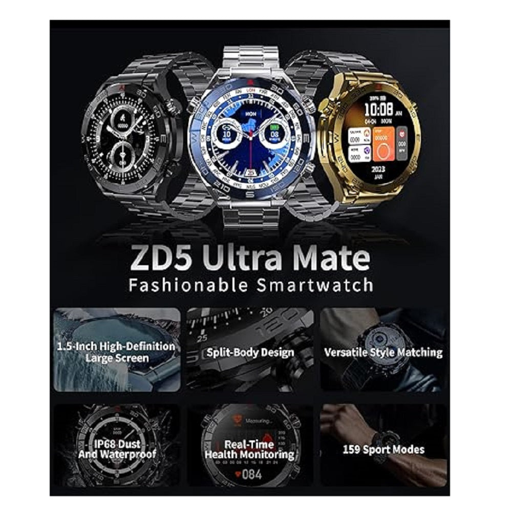 Smartwatch ZD5, Bluetooh, llamadas, ritmo cardiaco