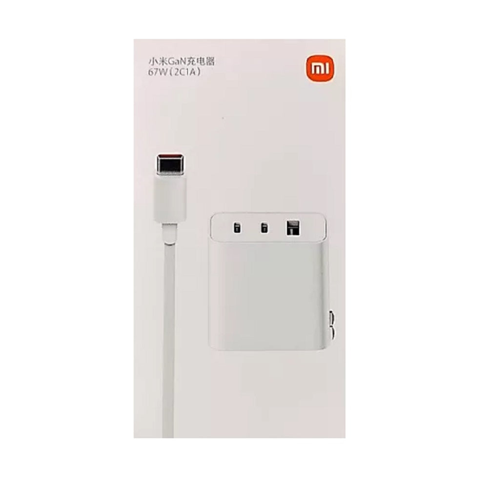 Cargador 67w Triple USB y C + cable C a C , Xiaomi original, power adapter