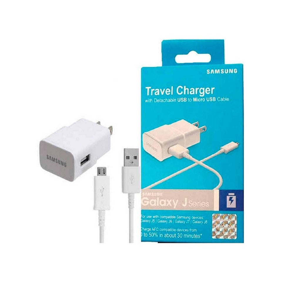 Cargador Galaxy J series, con cable USB a Micro USB V8, power adapter