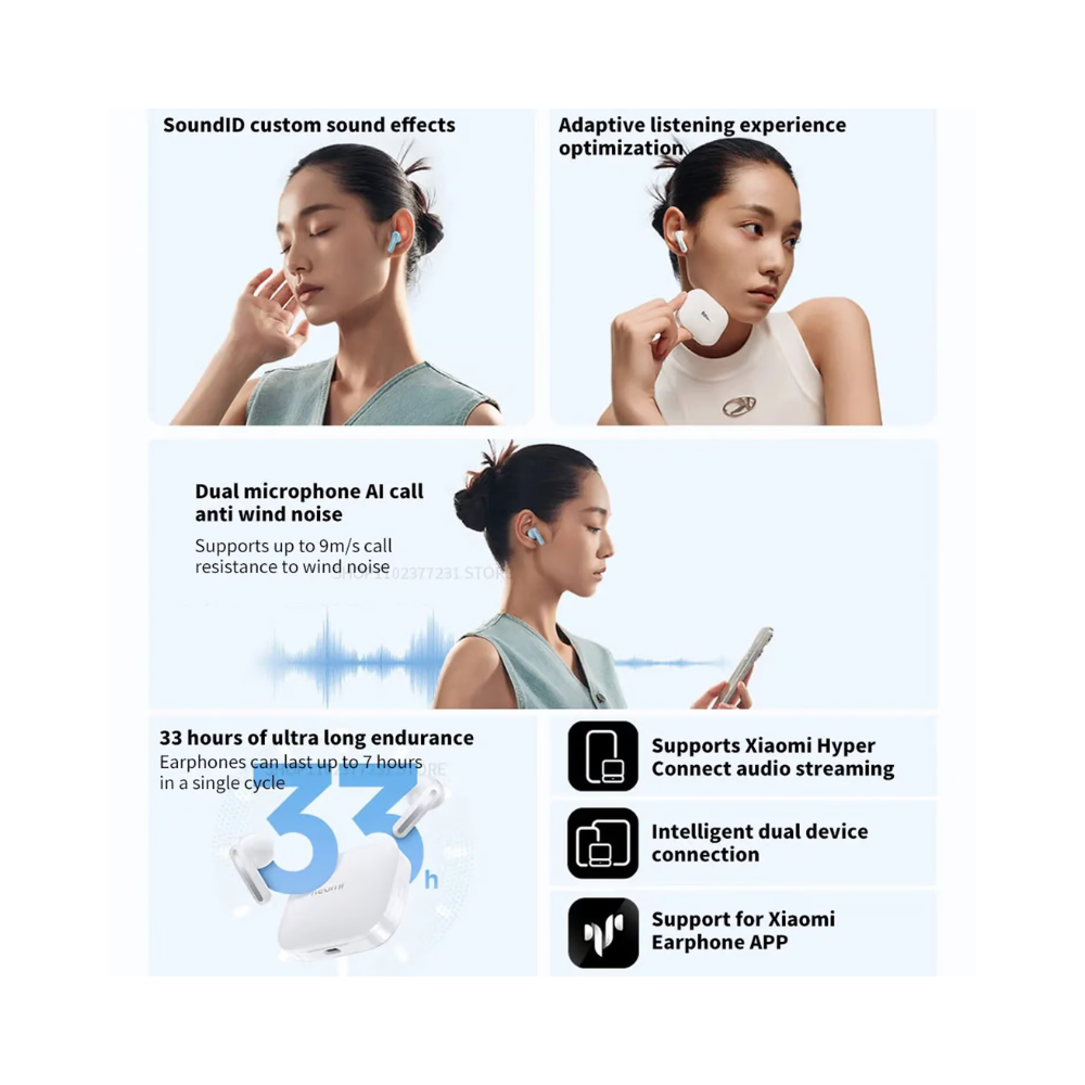 Audifonos Inalámbricos Xiaomi Redmi Buds 6S, Bluetooth 5.3