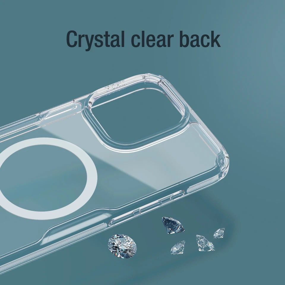 Case transparente magnética para iPhone 12/13/14/15 Mini/Pro/Max