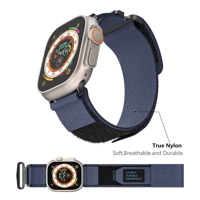 Correa de nylon estilo deportivo para Apple watch 4/5/6/7/8/9/SE/Ultra