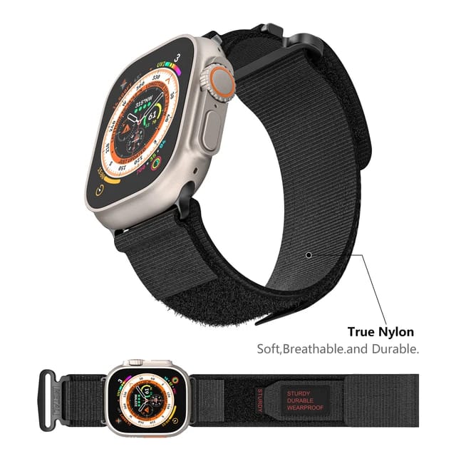 Correa de nylon estilo deportivo para Apple watch 4/5/6/7/8/9/SE/Ultra
