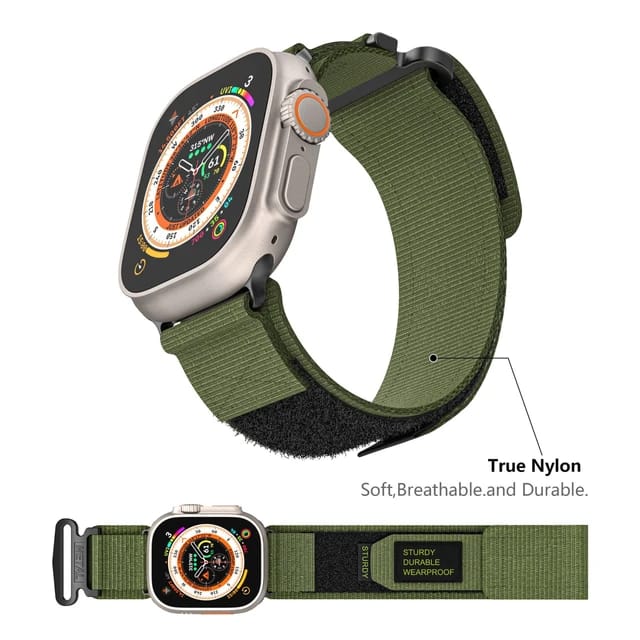 Correa de nylon estilo deportivo para Apple watch 4/5/6/7/8/9/SE/Ultra