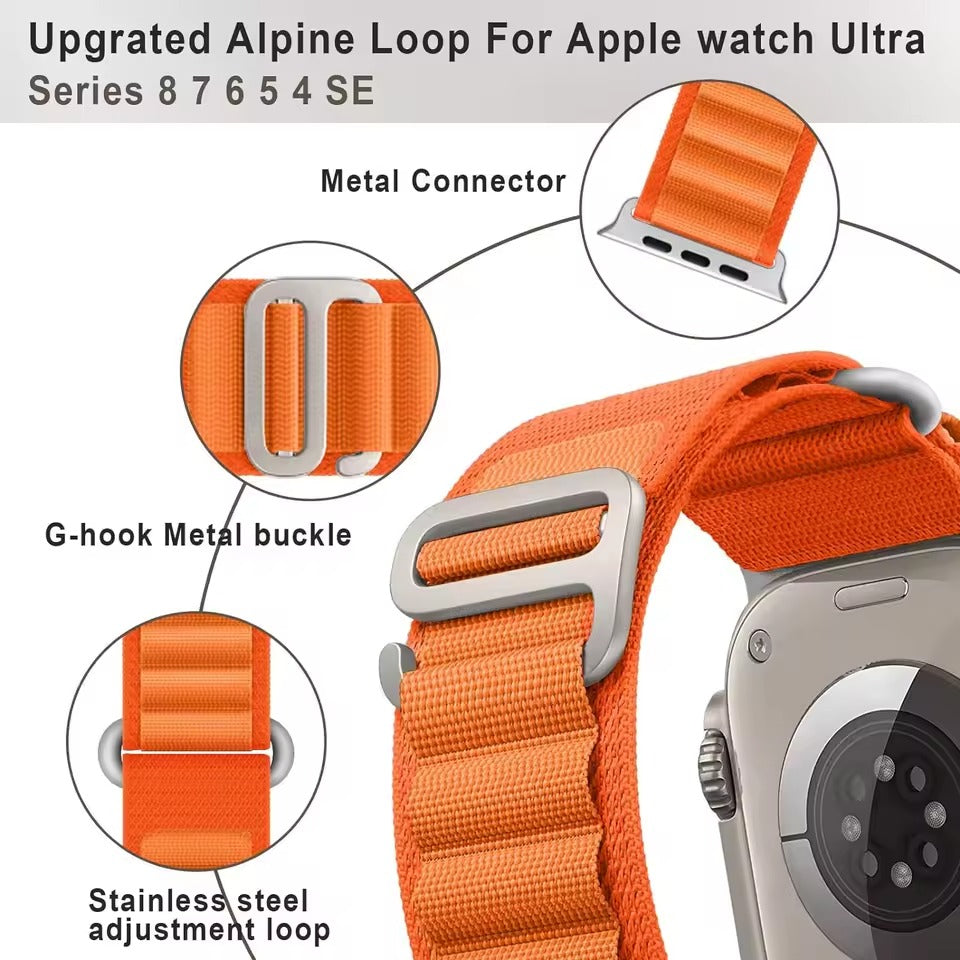 Correa Alpine nylon para Apple Watch Serie 4/5/6/7/8/9/10/SE/Ultra
