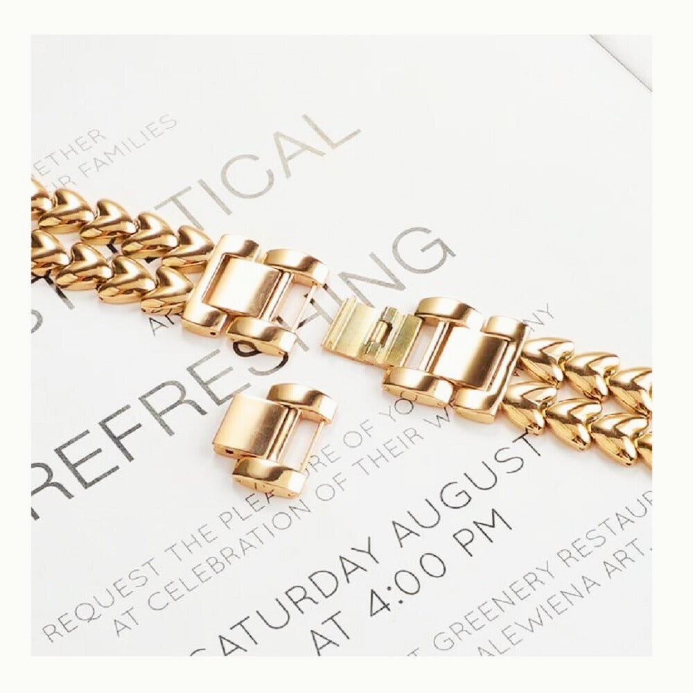 Correa metálica doble corazón para Apple Watch Serie 3/4/5/6/7/8/9/10 SE/ Ultra