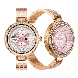 HW16 MINI Smart Watch Mujer NFC Bluetooth Llamada Música Cámara Asistente de voz Monitor de ritmo cardíaco Reloj inteligente para mujer