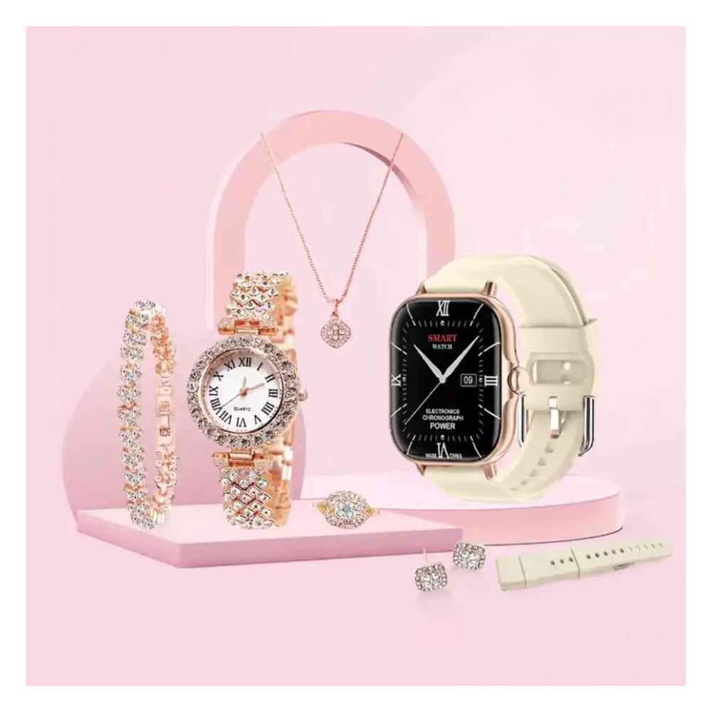 Smart Watch A58 PLUS (2024) con accesorios, 6 en 1 para mujer, regalo para mamá