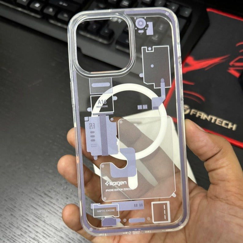 Case Spigen model Ultra Hybrid para iPhone 11/12/13/14/15/Pro/Max