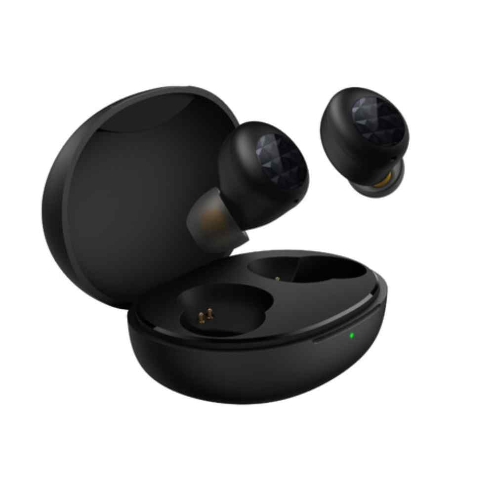 Realme Q2 negro, audifonos inalámbricos, Bluetooth