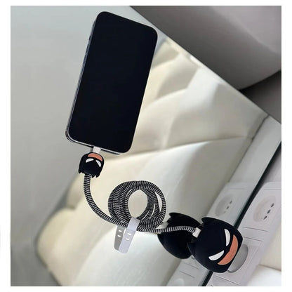 Funda De Silicona Para Cargador 20w Iphone- Diseño Batman Negro