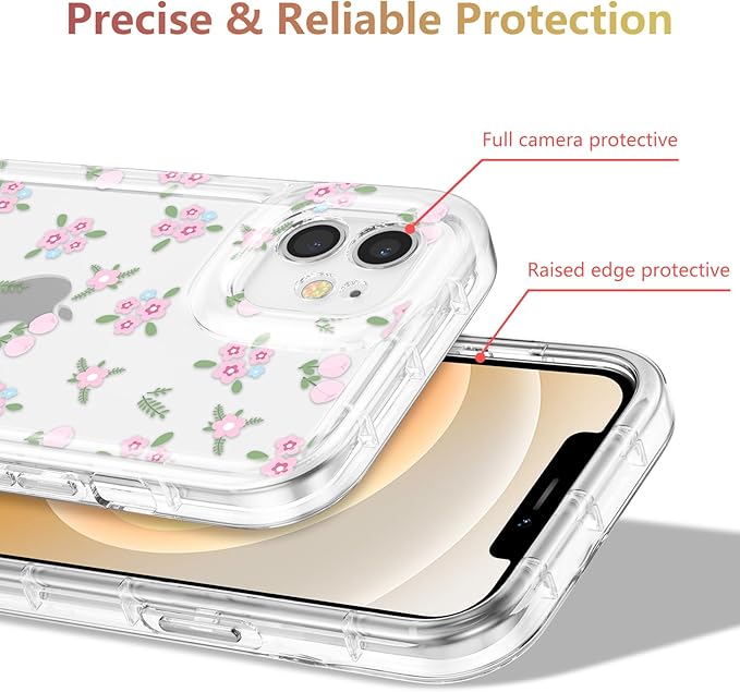 Case Pink Garden para iPhone 11/12/13/14/15 Pro/Max