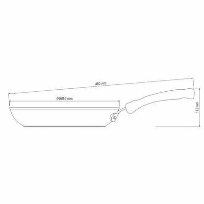Sartén 26Cm de diámetro Monaco Induccion Rojo Tramontina