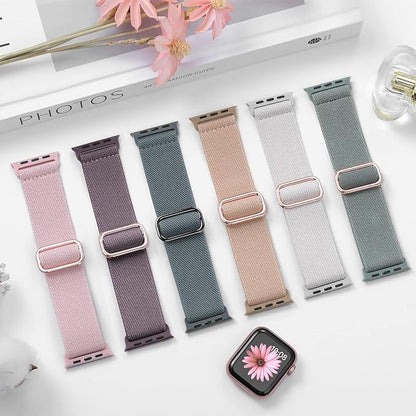 Bandas elásticas de nylon compatibles con Apple Watch 6/5/4/3/2/1 SE
