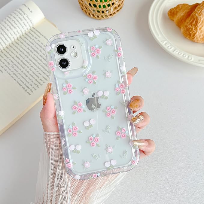 Case Pink Garden para iPhone 11/12/13/14/15 Pro/Max