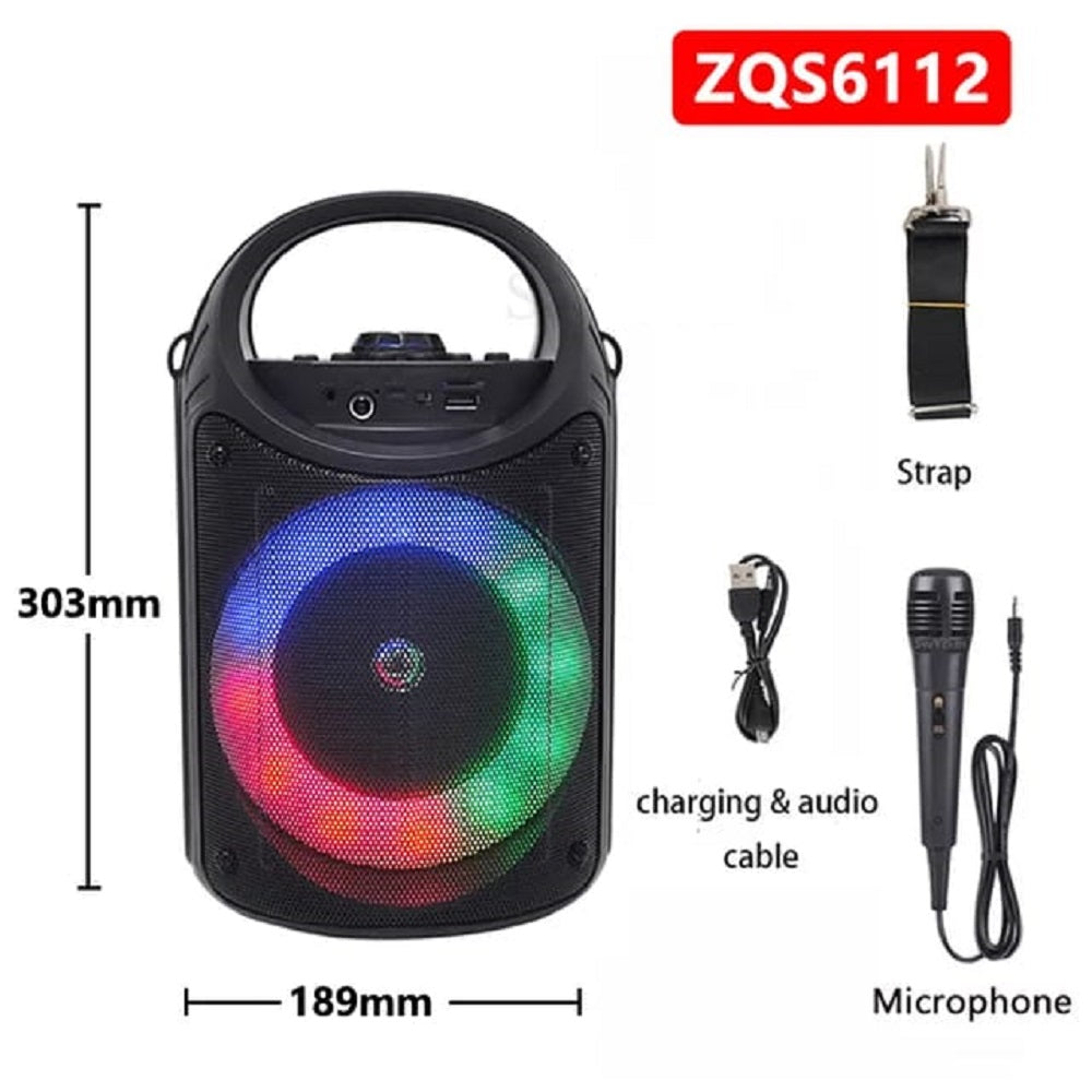 Parlante inalámbrico ZQS 6122, BLUETOOTH LUZ LED