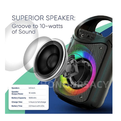 Parlante inalámbrico ZQS 6122, BLUETOOTH LUZ LED