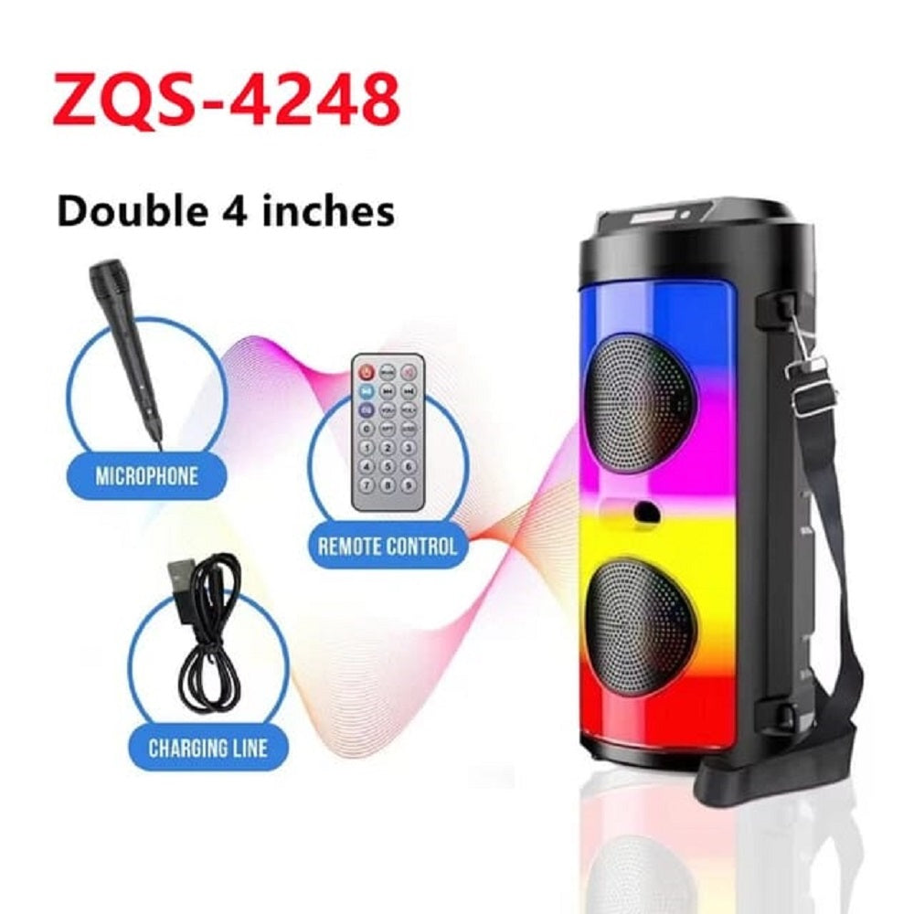 Parlante inalámbrico ZQS 4248, BLUETOOTH LUZ LED
