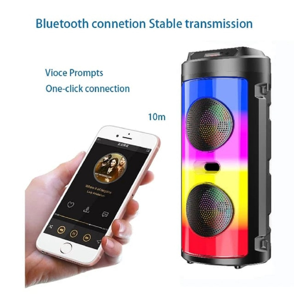 Parlante inalámbrico ZQS 4248, BLUETOOTH LUZ LED