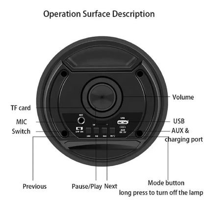 Parlante inalámbrico ZQS 4248, BLUETOOTH LUZ LED
