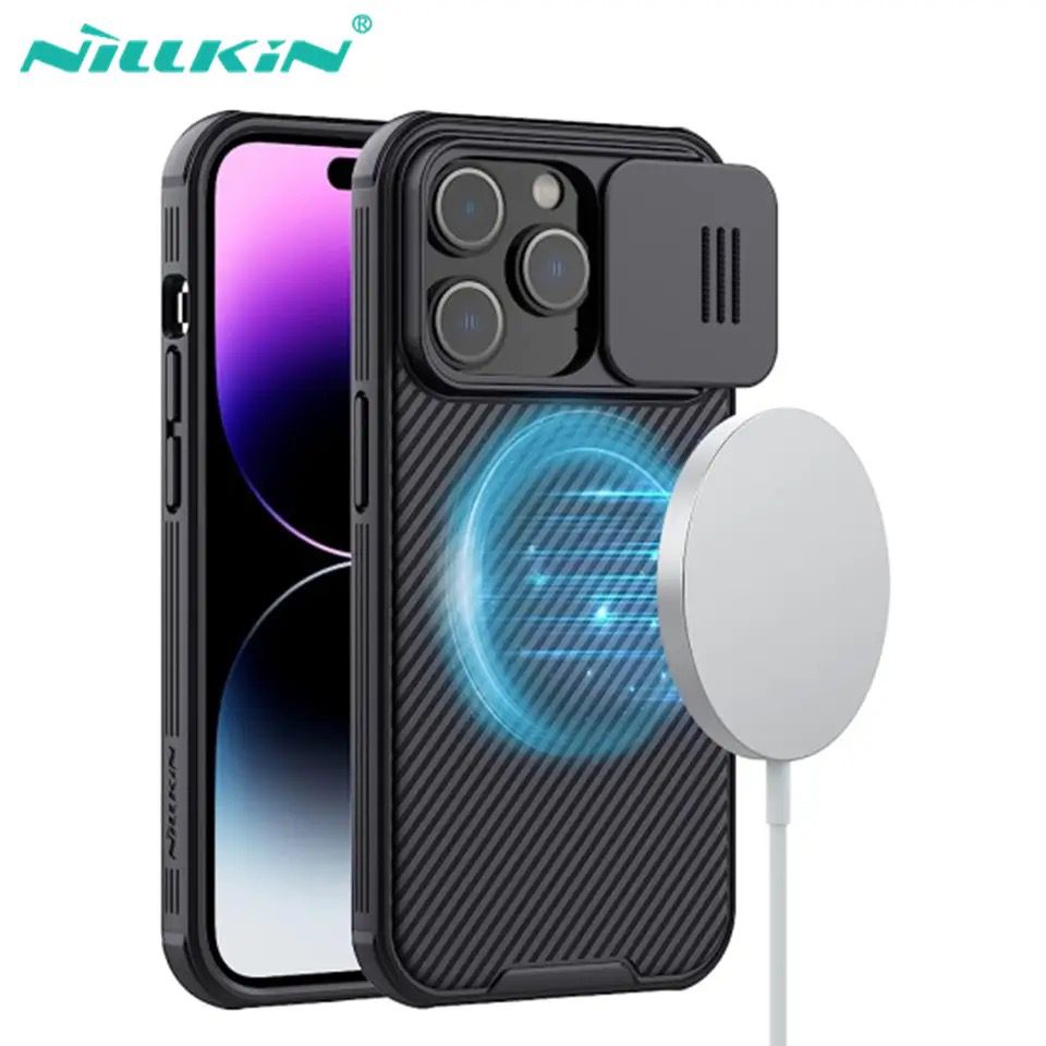 Case Nillkin con protección para cámara para iPhone 15/14/13/Pro/Max