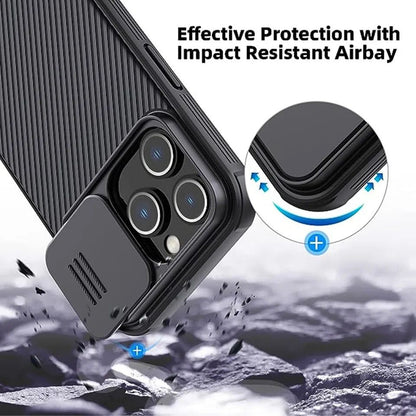 Case Nillkin con protección para cámara para iPhone 15/14/13/Pro/Max