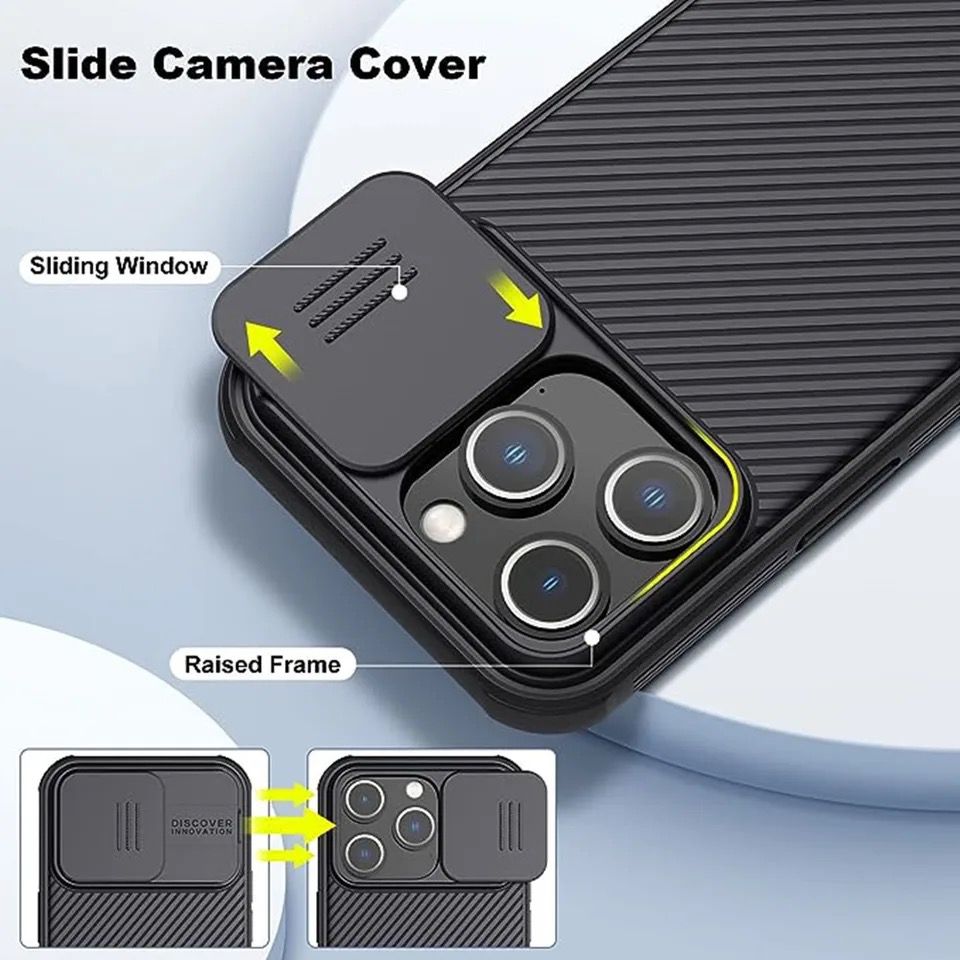 Case Nillkin con protección para cámara para iPhone 15/14/13/Pro/Max